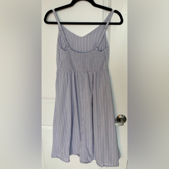 Pinstripe  Fit and Flare Midi Sundress - Picture 2 of 4
